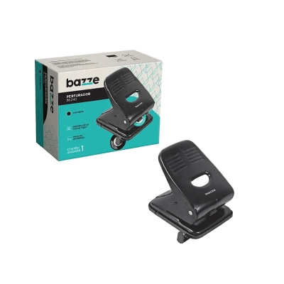 Perfurador Metal 2 Furos Para 40 Folhas - BAZZE